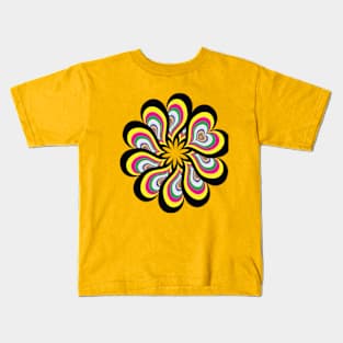 Psychedelic heart flower Kids T-Shirt